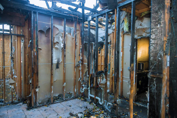 Professional Fire Damage Restoration technician working in West Hammond, NM